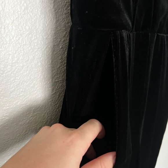 Amanda Uprichard Cherri Velvet Jumpsuit in Black - Picture 7 of 9